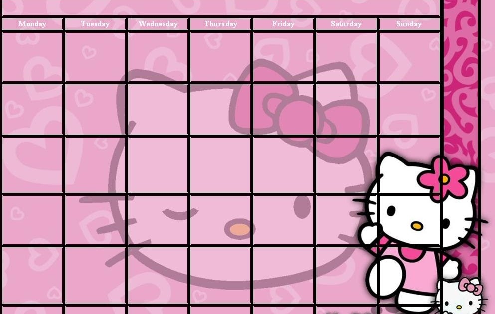 12 Month Free Printable Hello Kitty Calendar 2025 Steven M Weitzel
