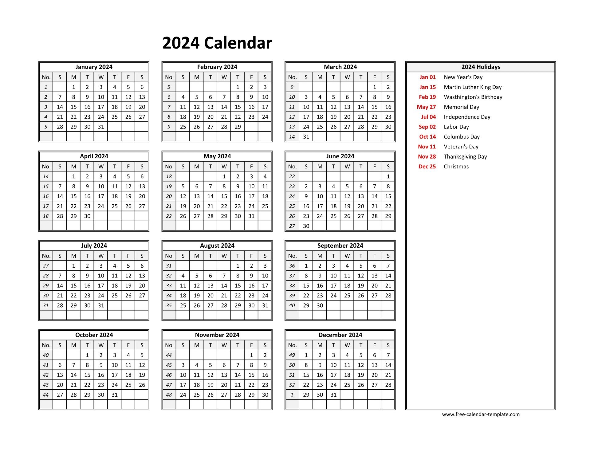 2024 Employee Attendance Calendar Printable Free Word Dotty Kathryn