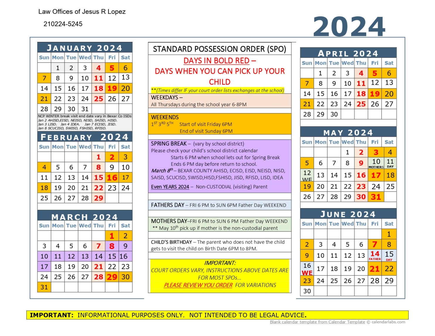 2024 Texas Custody Calendar Good Calendar Idea