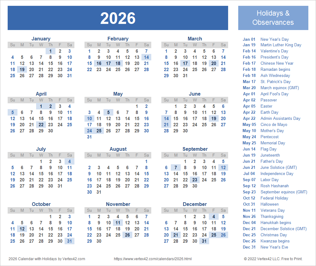 2025 2026 Calendar Printable Free Mi J Zepeda