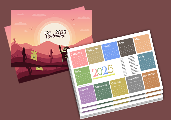 2025 And 2025 Pocket Calendar Printable Rosy Waneta