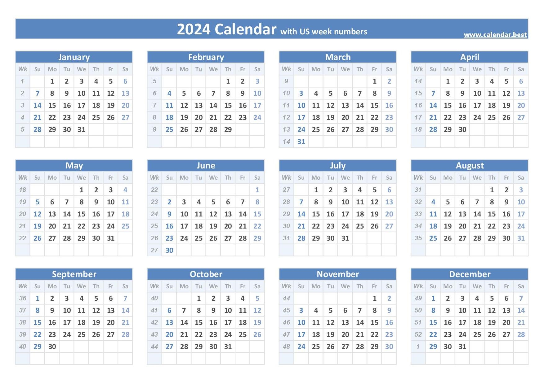 2025 Calendar With Week Numbers Printable Ayman Blake