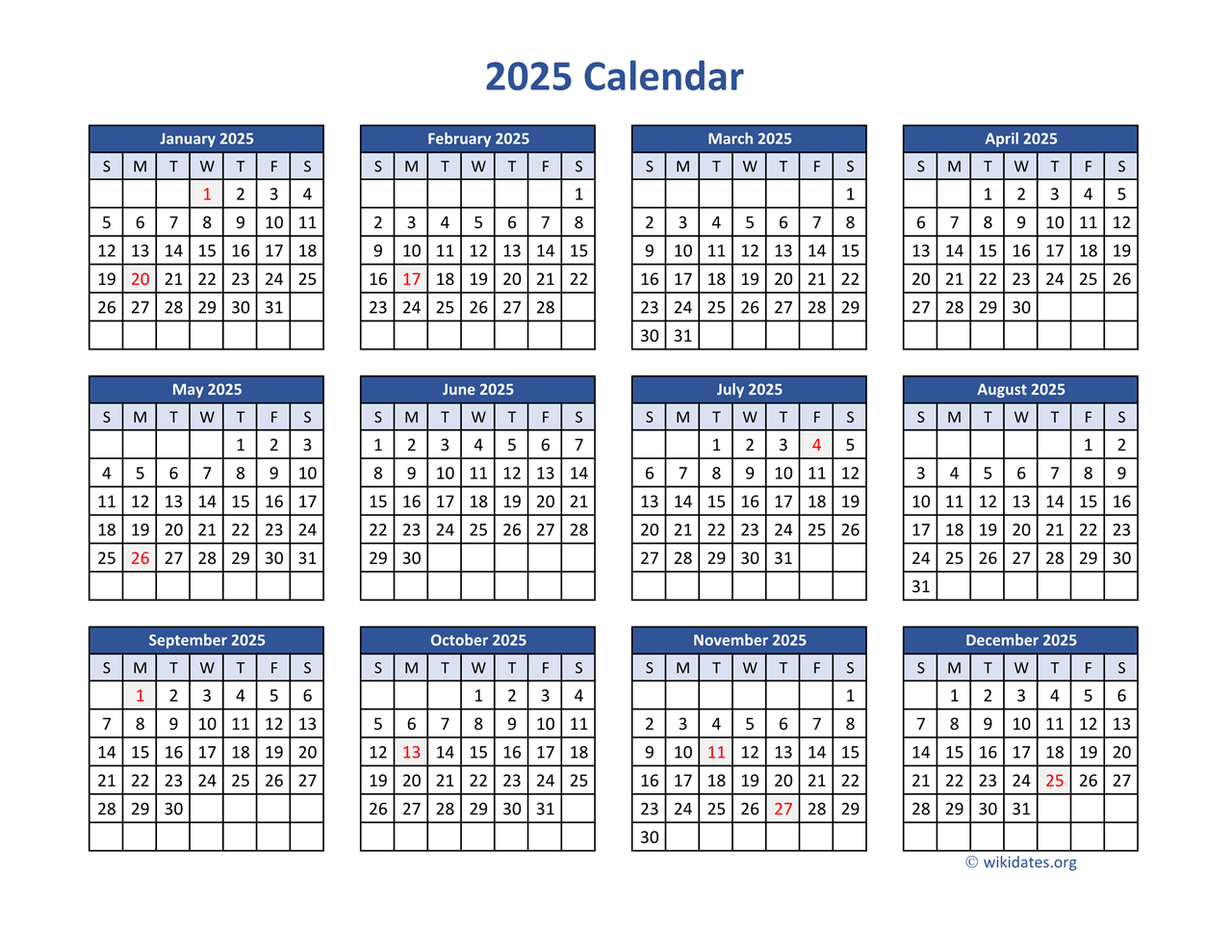 2025 Printable Calendar No Download Necessary Free Avery Quinn