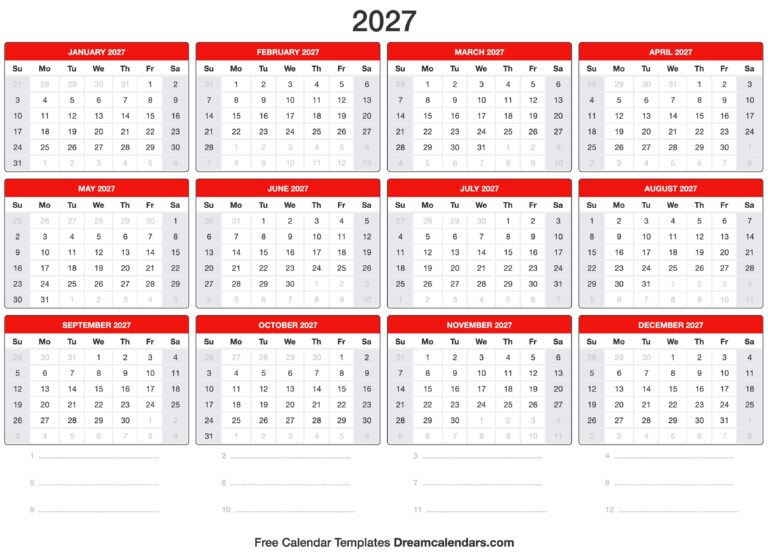 5 Year Calendar 2024 To 2027 Printable Darya Raychel