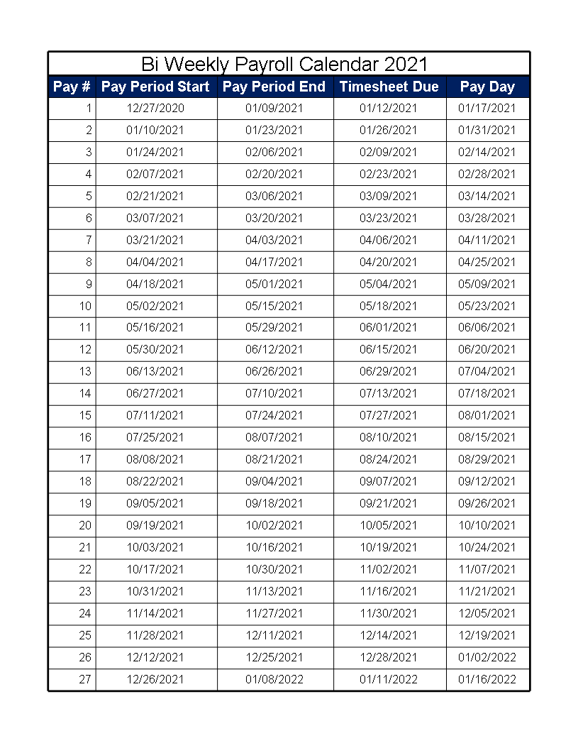 Biweekly Payroll Calendar 2025 Printable Unbelievable Maya Owens