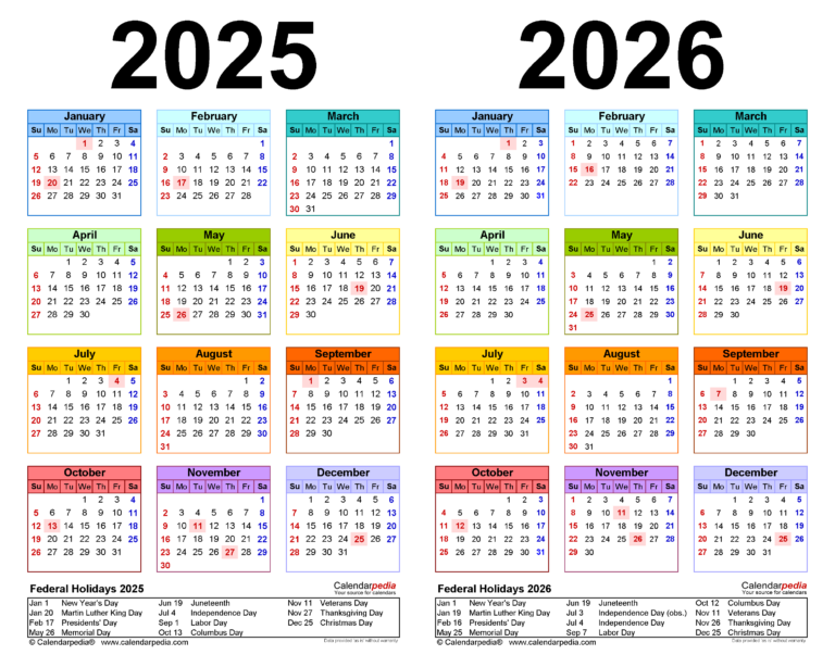 Blank 2025 2026 Printable Calendar Template Tristan Maxwell