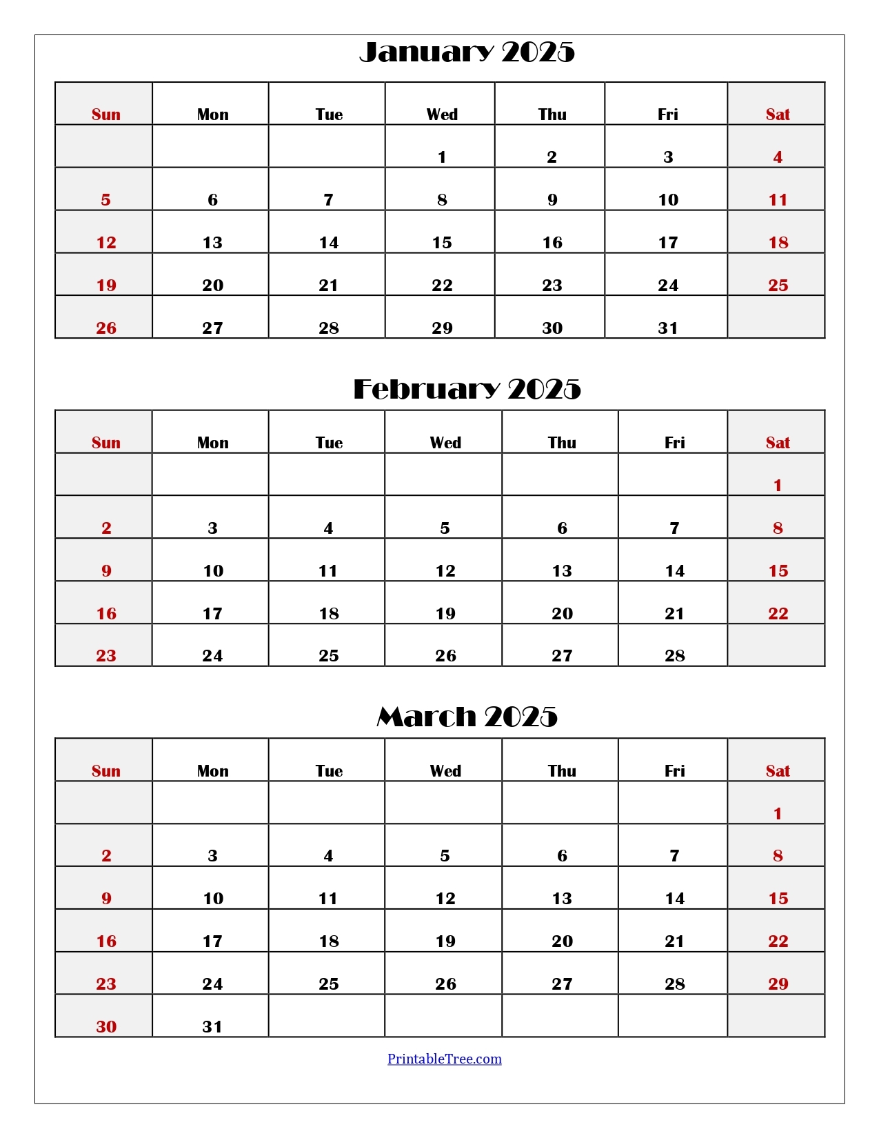 Calendar Jan Feb March 2025 Printable Archer Rhodes