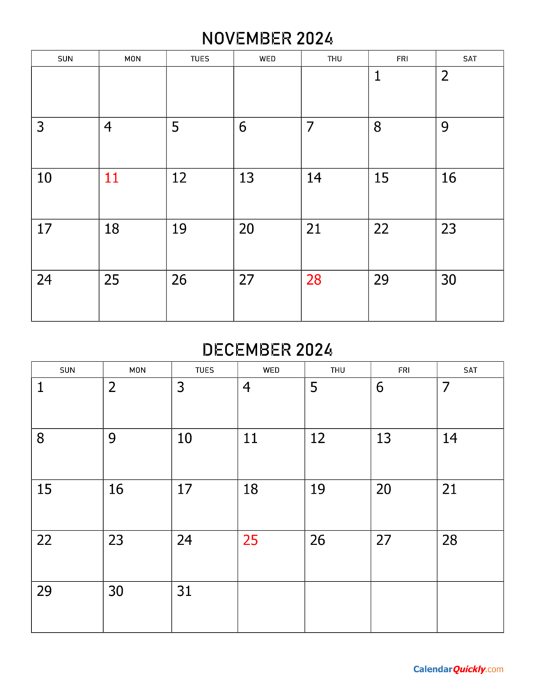 Calendar November December 2025 Printable King Blake
