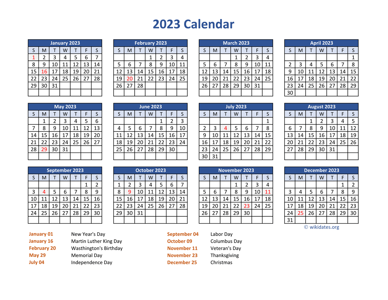 Calendar Printable Pdf With Holidays Venus Desirae