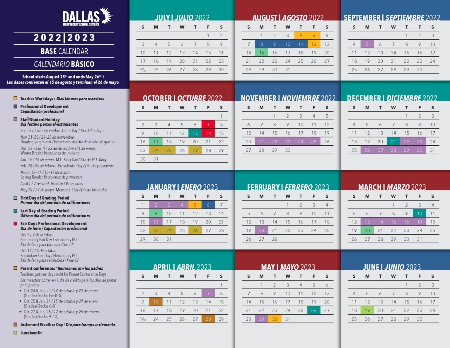 Calendario Dallas Isd 2025 Florence D Whitfield
