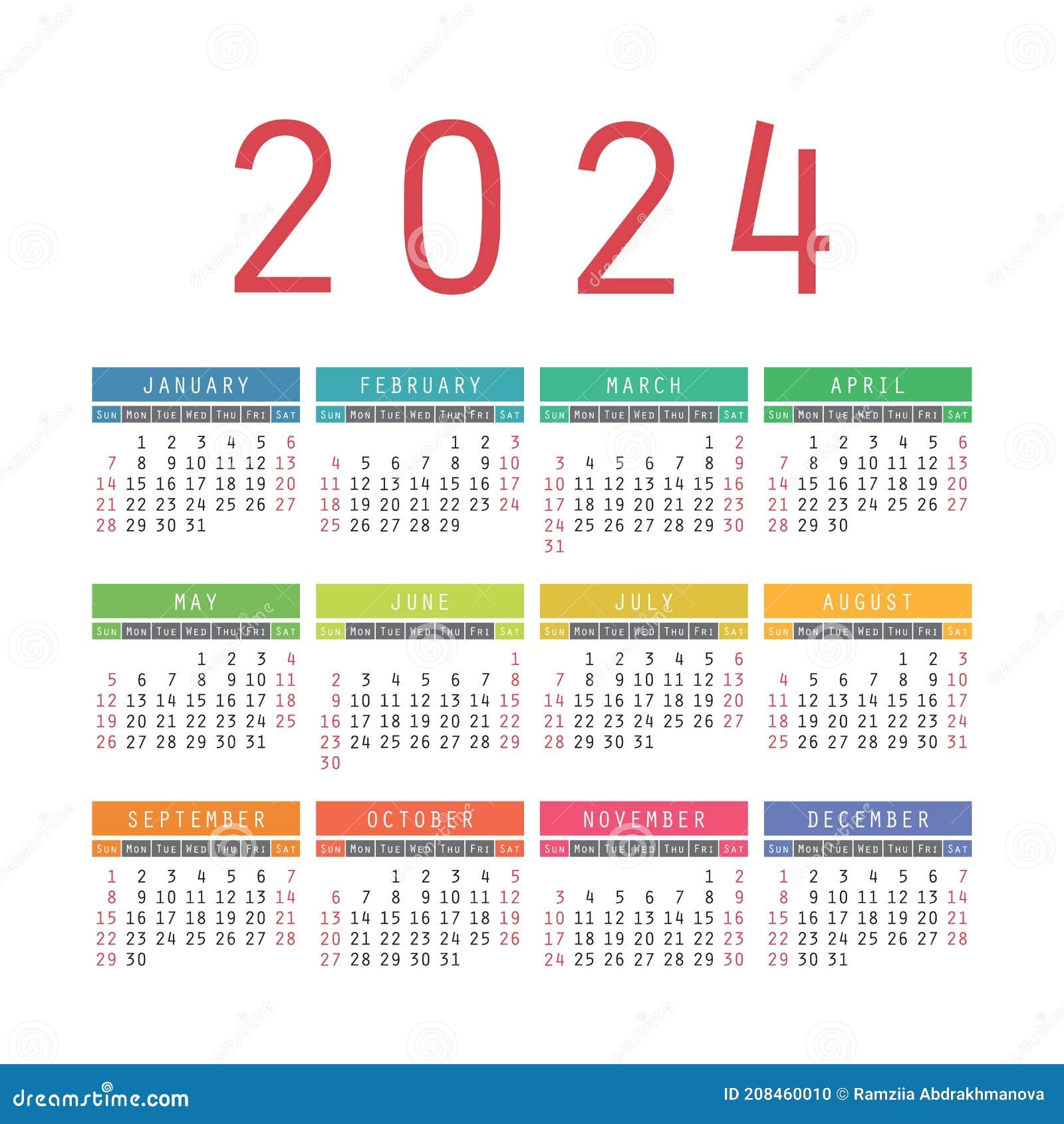 Colorful Printable Calendar 2025 Ted Lexine