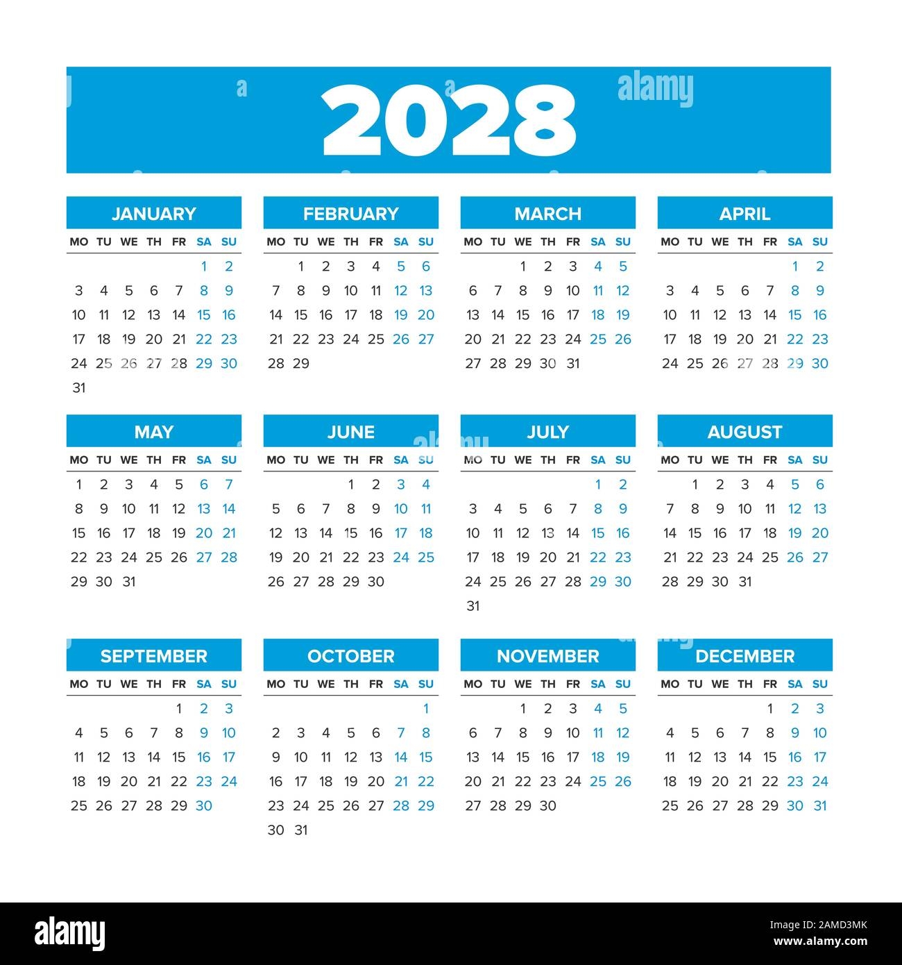 December 2028 Calendar Off 62 