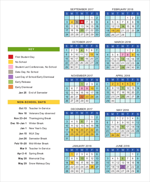 Free Academic Calendar Template These Templates Come In Various 