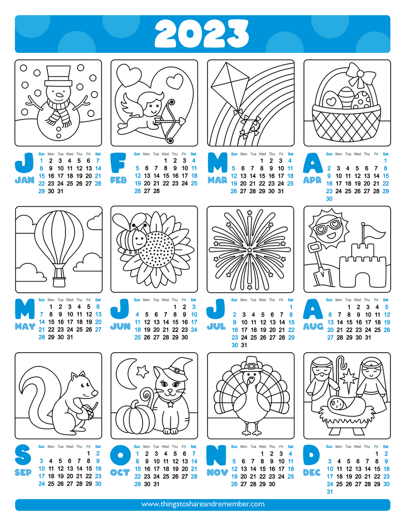 Free Printable Children s Calendar 2023 Printable Template Calendar