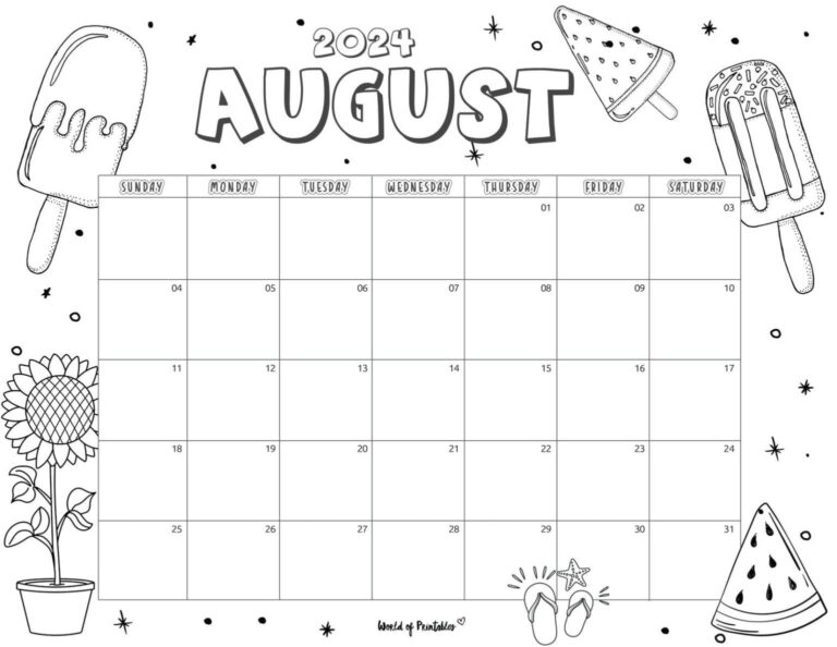 Free Printable Coloring Calendar 2024 Ataglance Printable Calendar