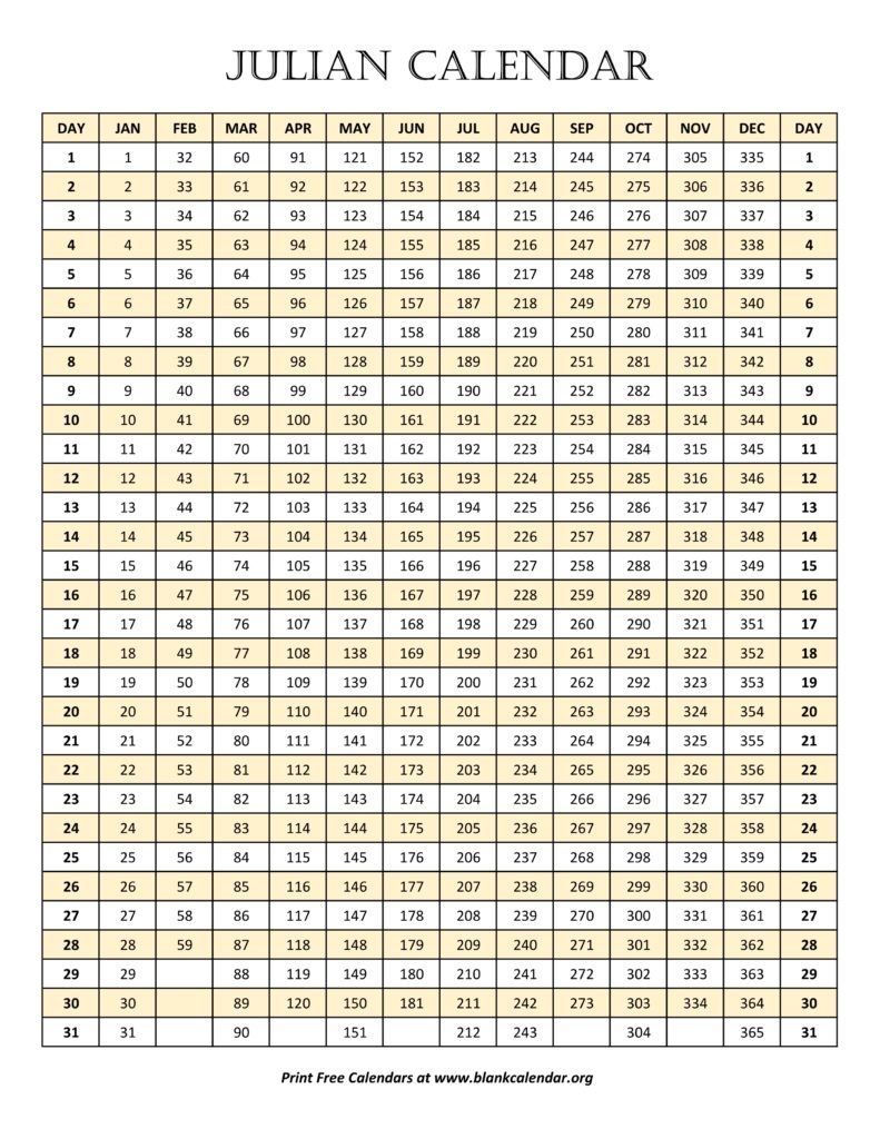 Free Printable Julian Calendar 2024 Blake Katine