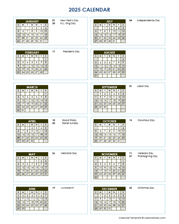 Free Printable Vertical Calendar 2025 Yara Graham