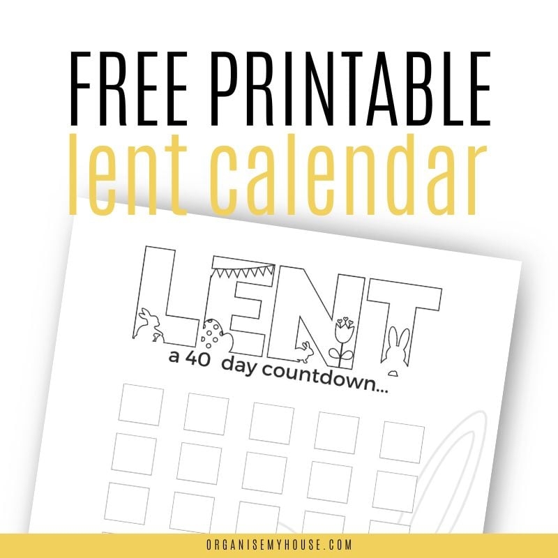 Fun Free Printable Lent Calendar Worksheet A4 And Letter 