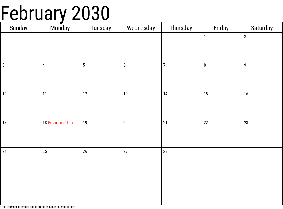 January 2030 Calendar With Notes Handy Calendars