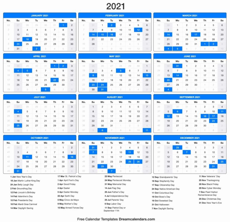 Jewish Calendar 2021 With Holidays Printable Best Calendar Example