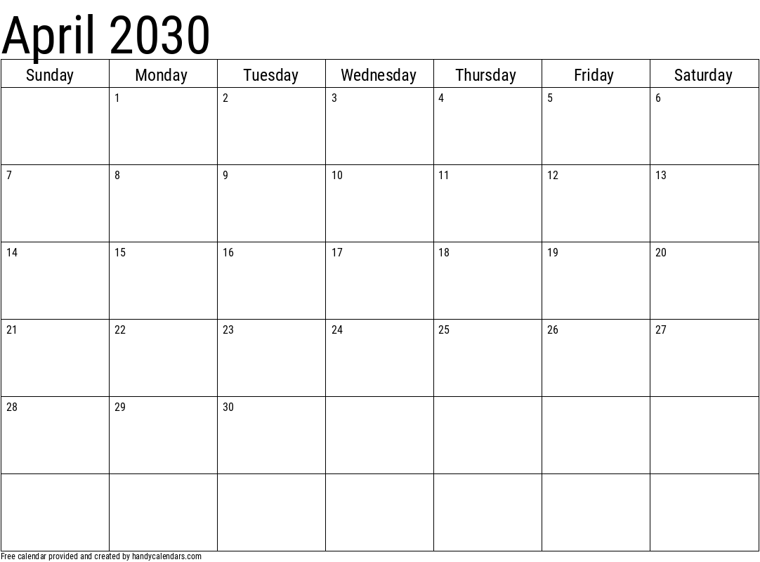 March 2030 Calendar With Notes And Holidays Handy Calendars