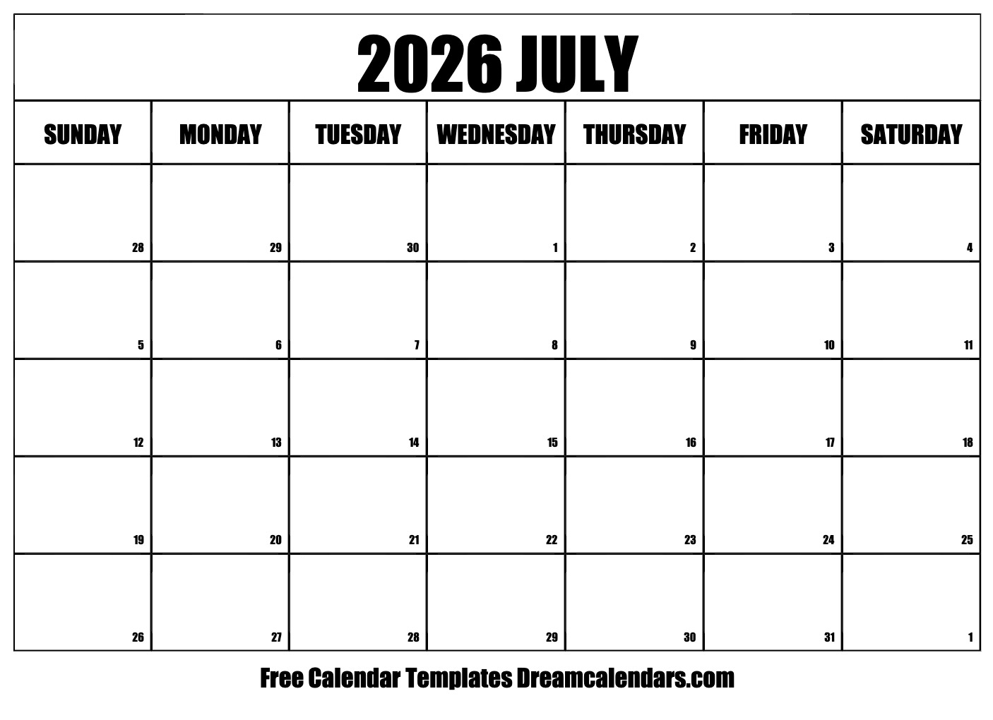 Navigating The Future A Comprehensive Guide To The July 2026 Printable