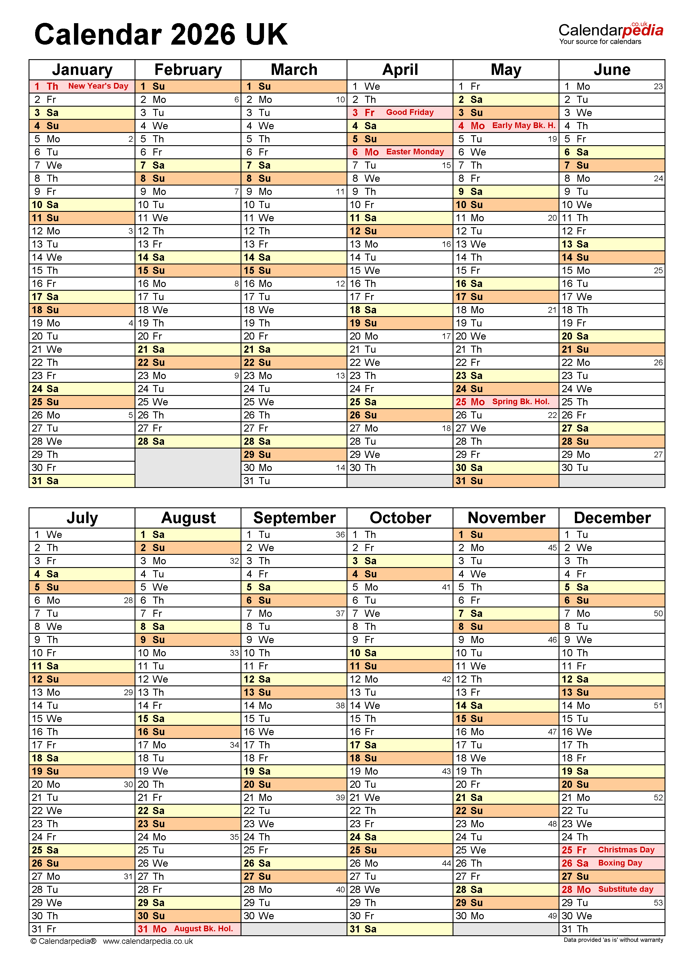 Navigating The Year Ahead A Guide To Free Printable Calendars For 2026 