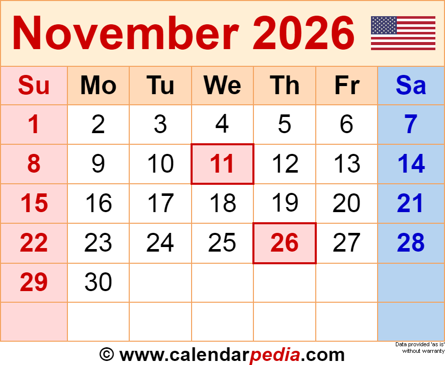 November 2026 A Comprehensive Guide Calendar Of July 2026 Pdf