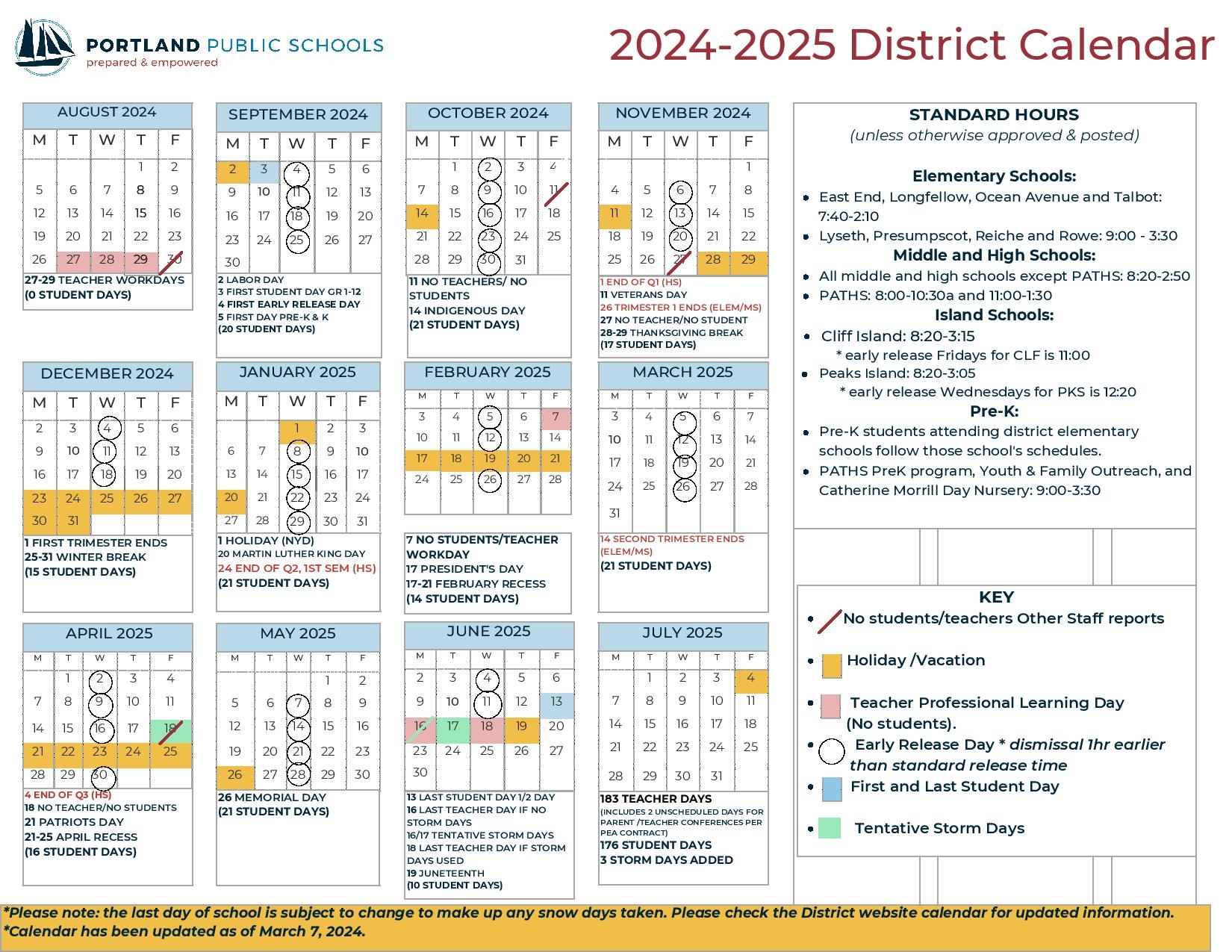 Pps 2025 2026 School Calendar Pdf Sibyl Tiphany