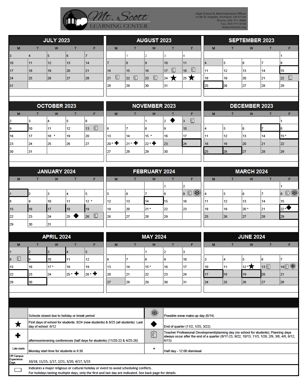 Pps School Calendar 24 25 Printable Pdf Eloisa Bettina