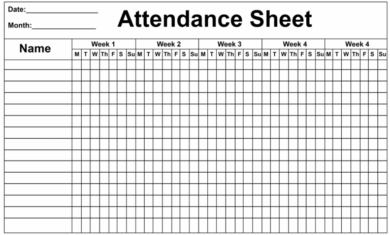 Printable 2025 Employee Attendance Calendar Hassan Rhea