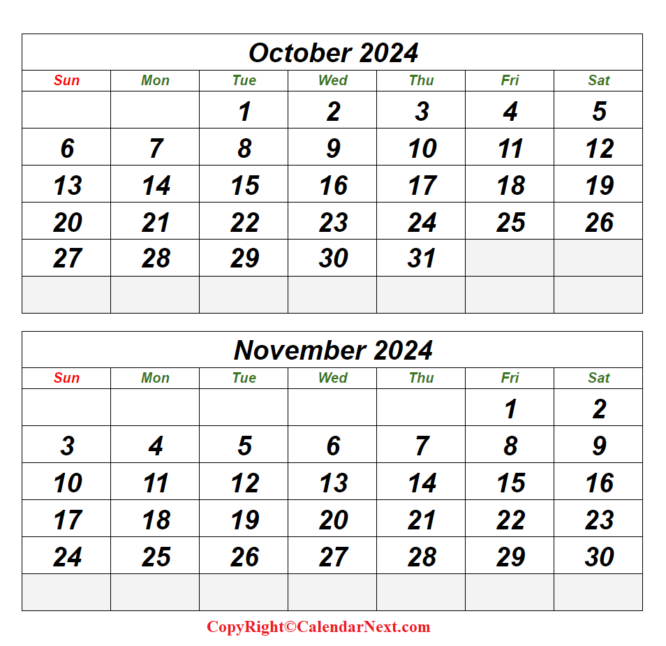 Printable 3 Month Calendar October November December 2025 Ali Wood