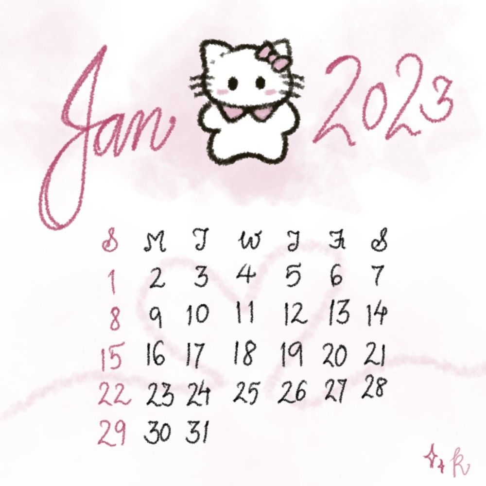 Printable Calendar 2023 Hello Kitty Image To U