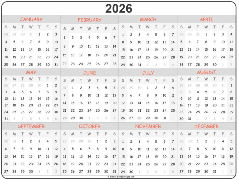 Printable Calendar For 2026 Get Latest 2023 News Update