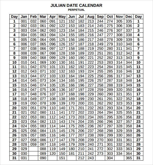 Printable Julian Date Calendar 2025 Gemma Monmore