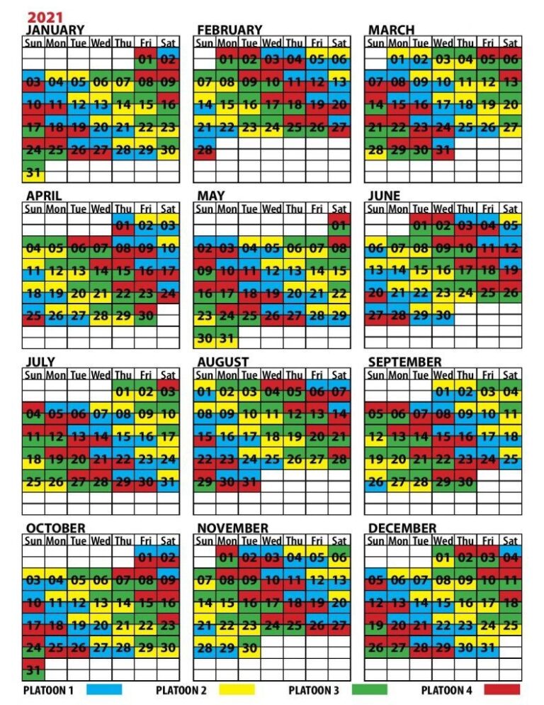 Printable Shift Calendar Printable Word Searches