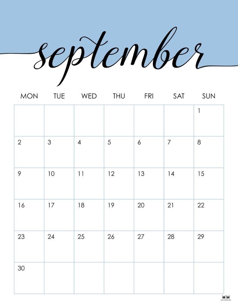September 2024 Monthly Calendar Printable Printable Calendar 2024