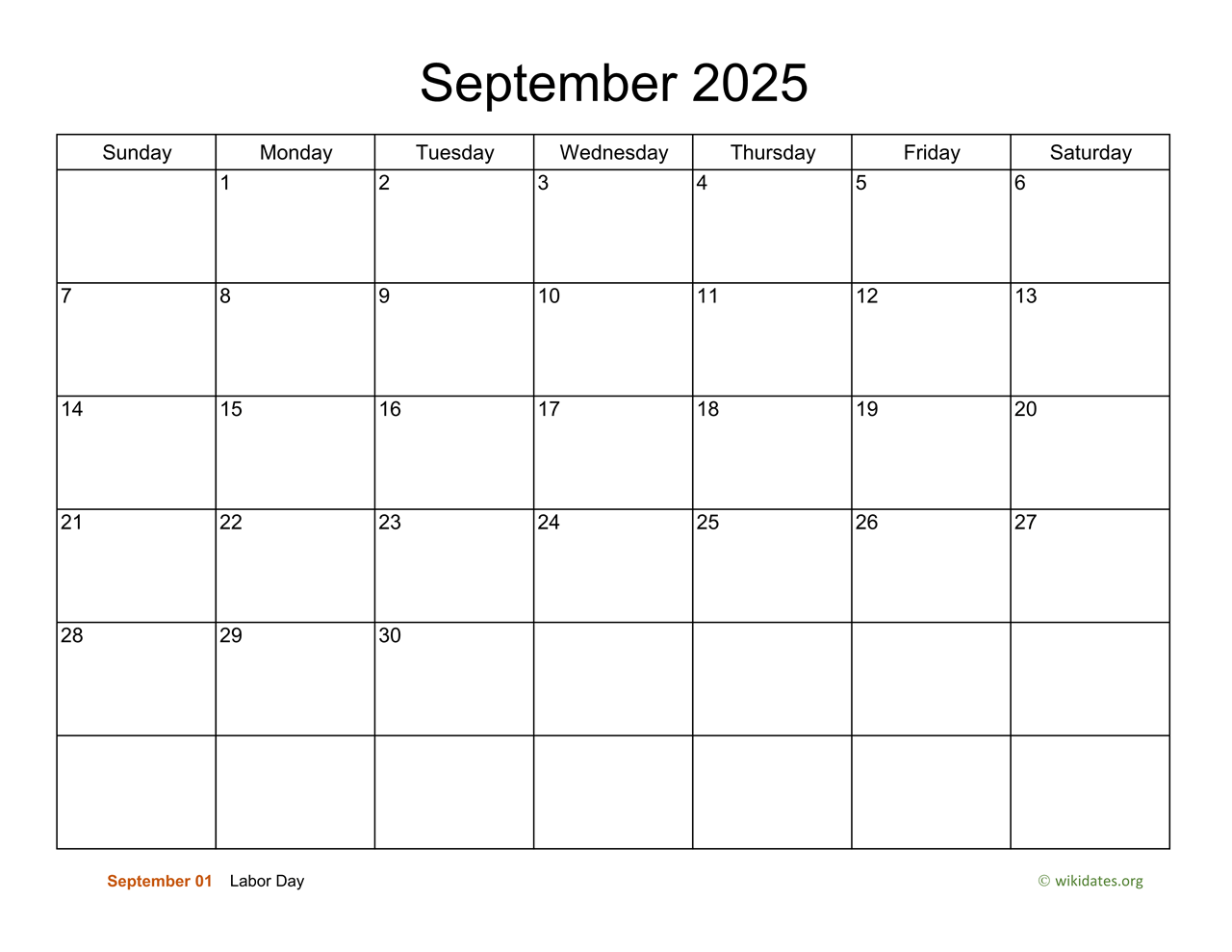 September 2025 Calendar Printable Wiki Axel Tate