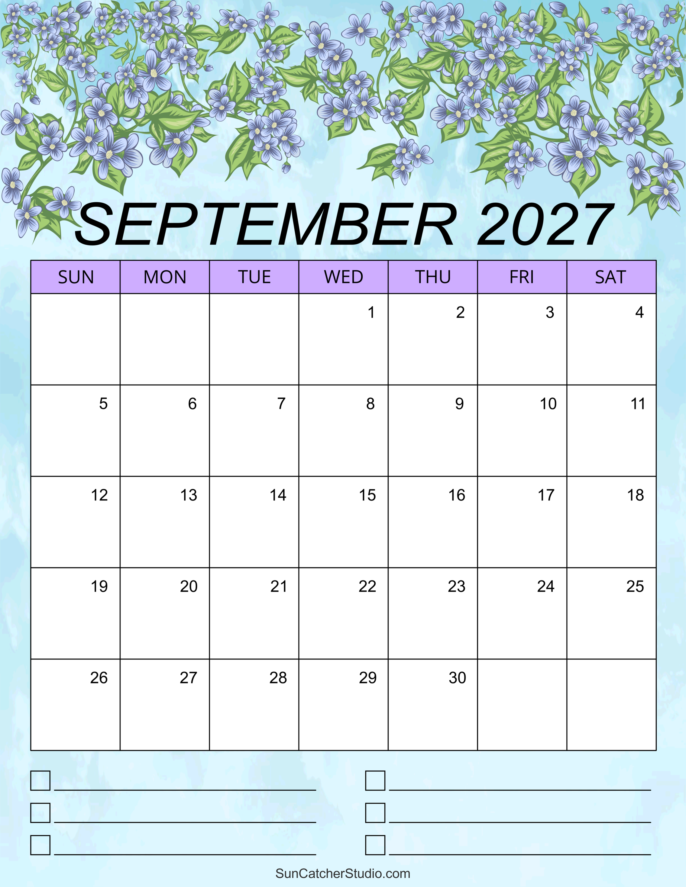 September 2027 Calendar Free Printable Free Printables Monograms 