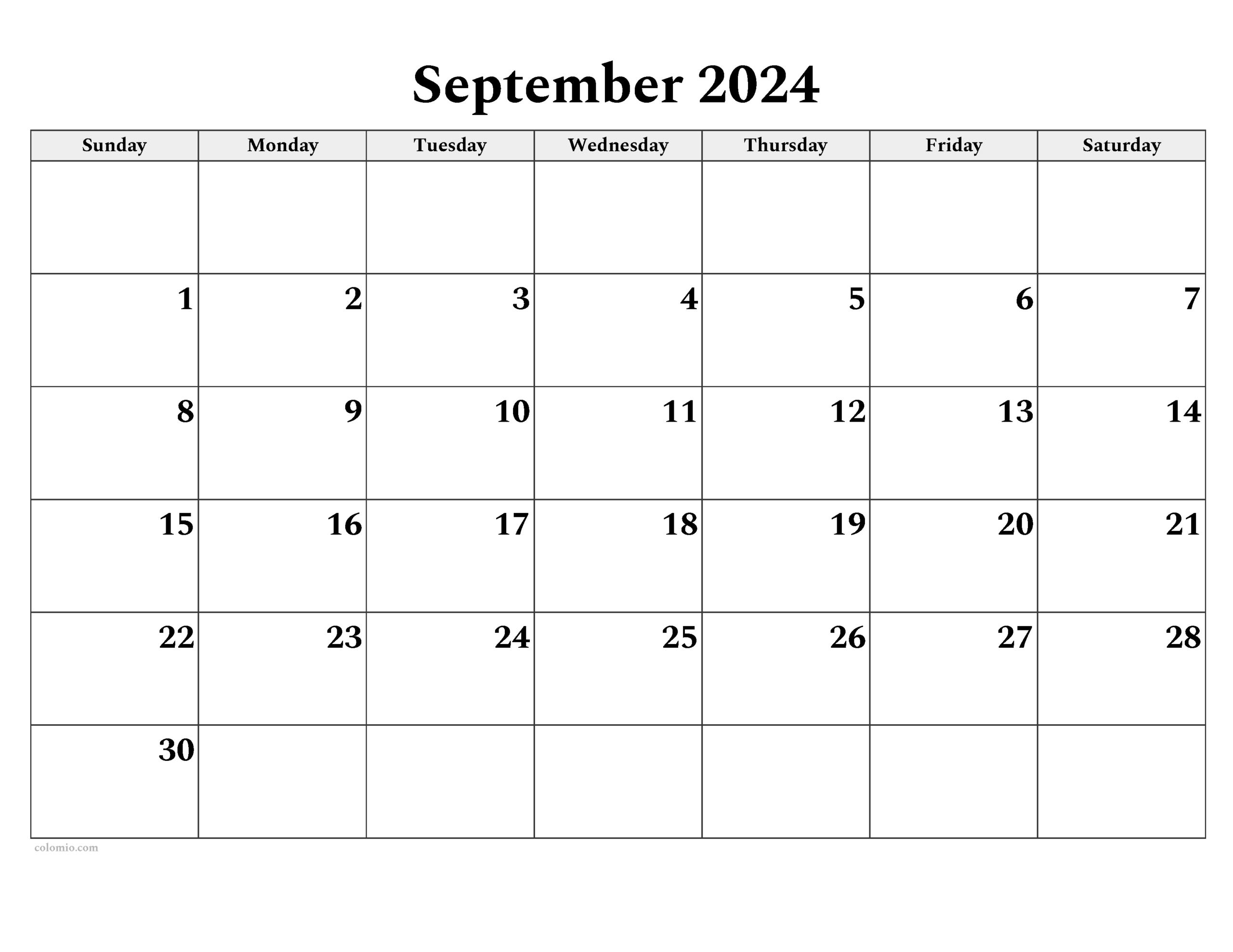 September Apointment Calendar 2024 Printable Calendar 2024 
