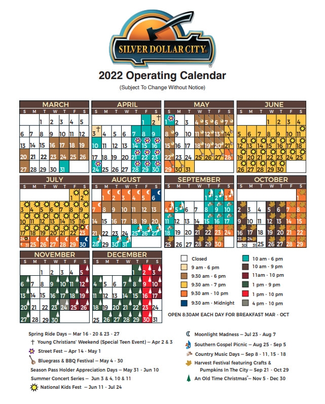 Silver Dollar City Calendar Pdf 2024 Free Printable Emilie Shaina