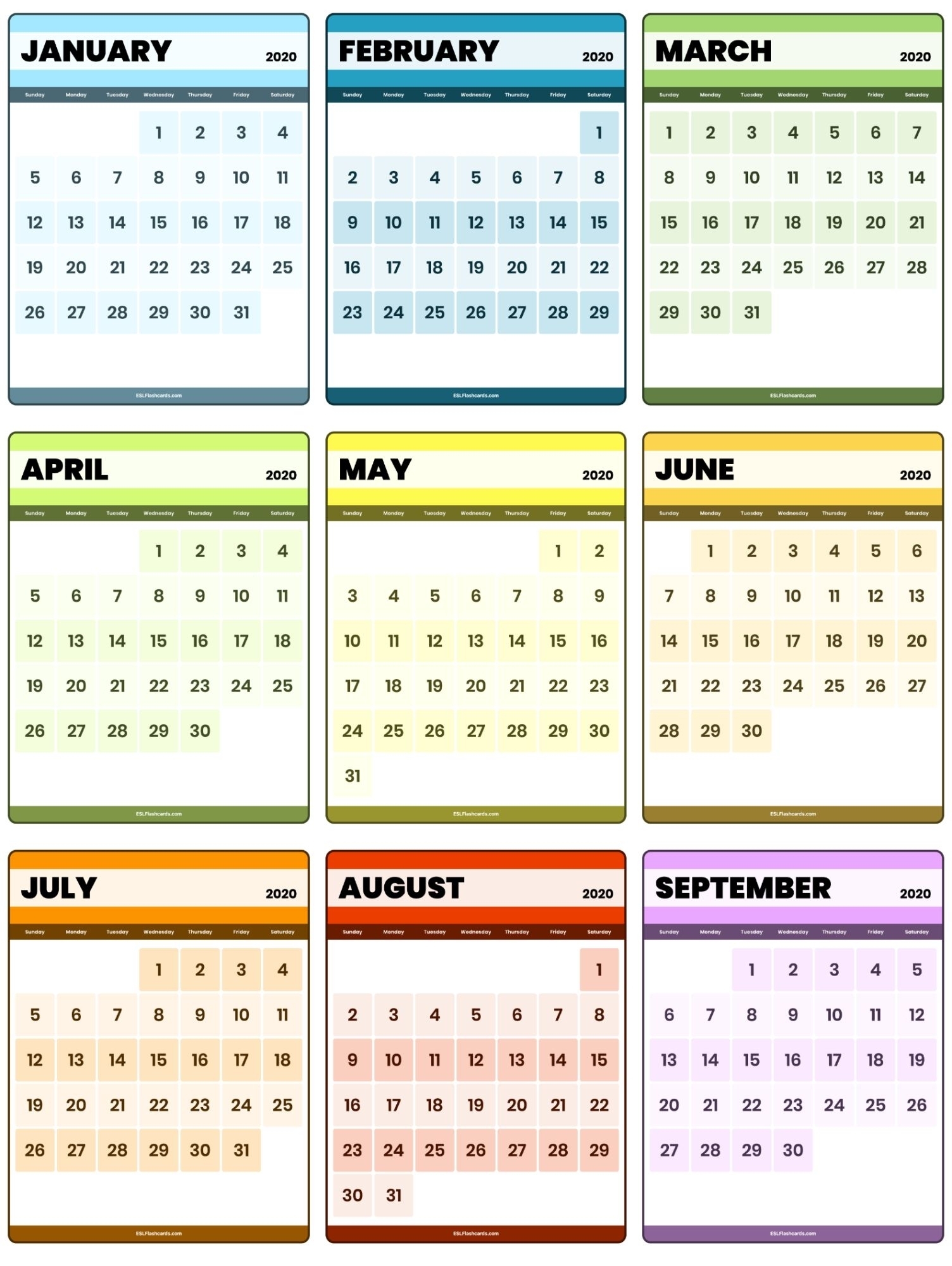 Small Monthly Calendar Printable Jenda Noellyn
